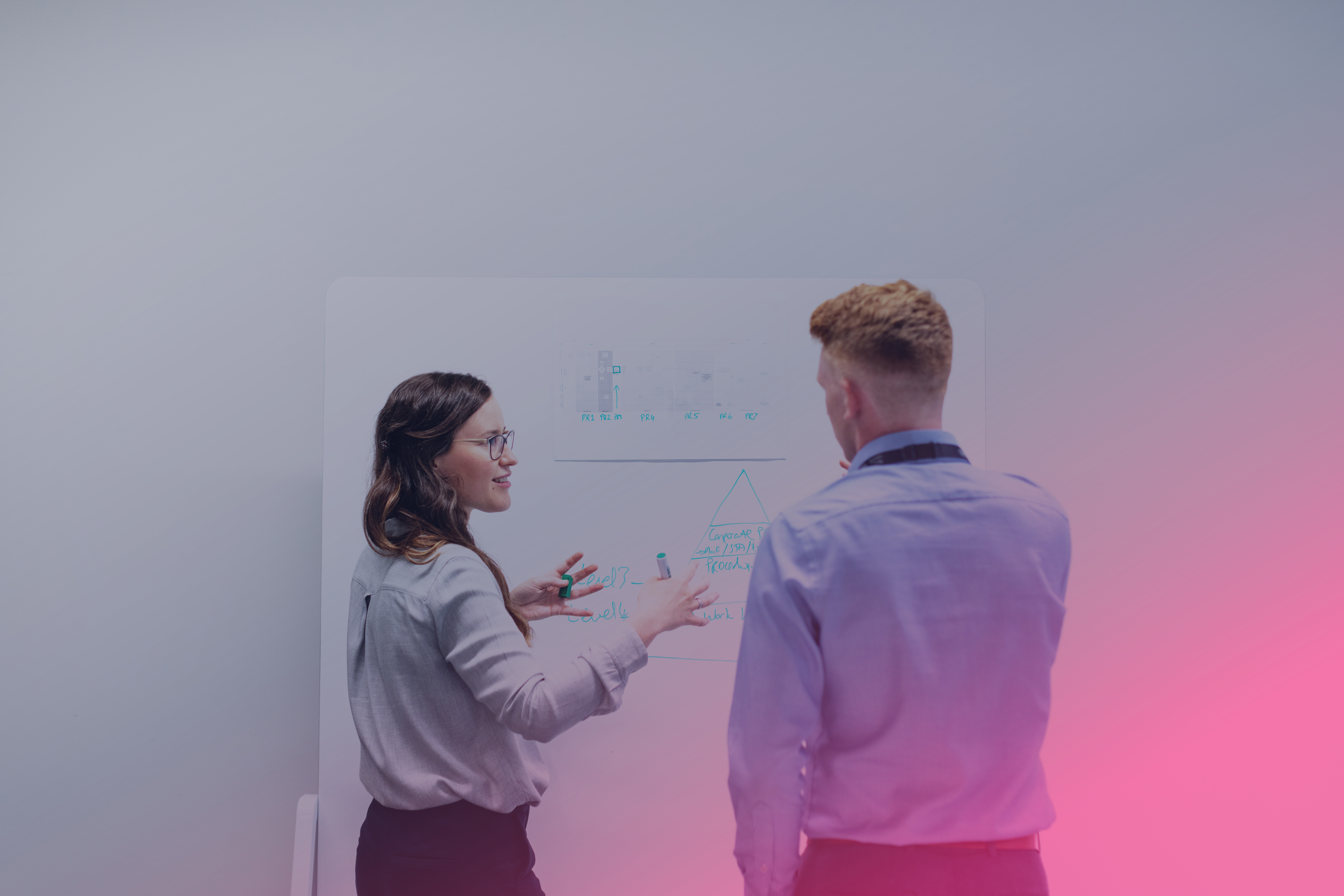 Young girl presenting